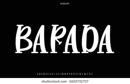 Luxury Miss Barada alphabet letters font for logo