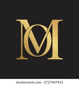 Design com logotipo MO de luxo. Design do logotipo OM. Design de logotipo de beleza de moda