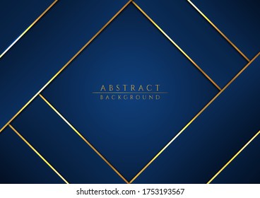 Luxury modern abstract background overlap cutting shape gold metallic glitter color. vector illustration.