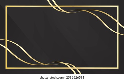 Luxury modern abstract black gold background