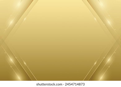 luxury modern abstract gold background Sparkling gold lines with free space for placing promotional messages. Vector illustration for design