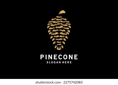 Luxury modern abstract pinecone logo design