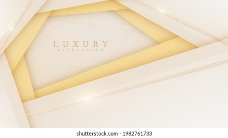Luxury modern abstract scene. golden lines sparkle with free space for paste promotional text. cream color shade background about sweet and elegant feeling. vector illustration for design.