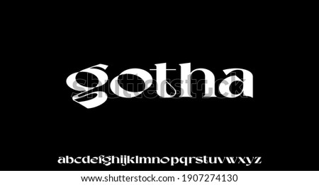luxury modern alphabet font vector