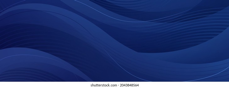 Luxury modern background, Abstract decoration, golden pattern, halftone gradients, 3d Vector illustration. Blue waves, Cover template, geometric shapes, minimal banner.