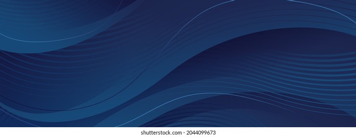 Luxury modern background, Abstract decoration, golden pattern, halftone gradients, 3d Vector illustration. Blue waves, Cover template, geometric shapes, minimal banner.