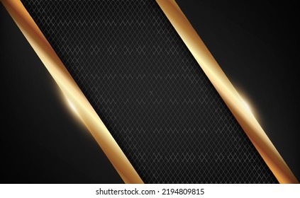 Vector de lujo moderno negro y oro de primera calidad