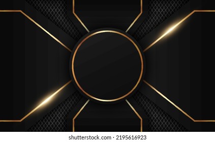 Luxury Modern Black and Gold blackground premium vector