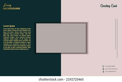 Luxury and modern business card mockup, greeting card, vector illustration