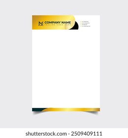 Luxury modern business letterhead pad design template for your company