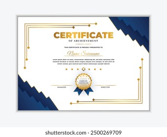 luxury and modern certificate design template