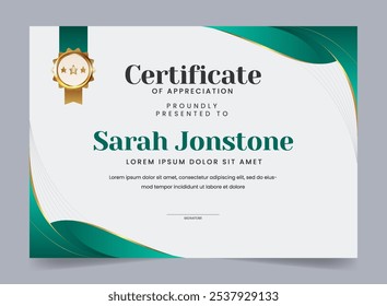 Luxury modern certificate design template