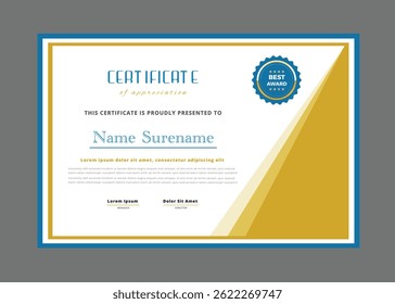 Luxury modern certificate template design