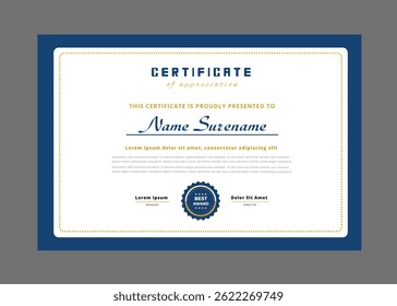 Diseño de Plantilla de certificado moderno de lujo