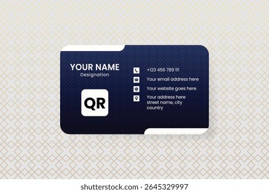 Template de conception de carte de visite de luxe moderne créative et propre