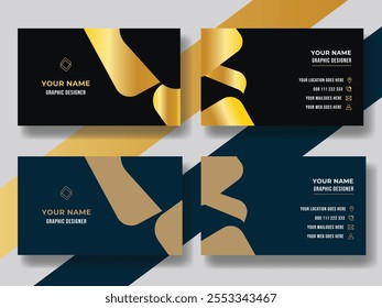 Luxury Modern creative professional business card template design corporate identity design.