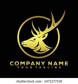 Luxury Modern Deer Logo Template Brand Icon Vector