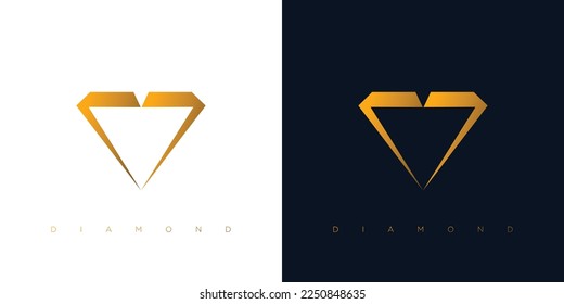 Luxury and modern diamond logo icon design