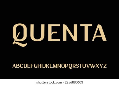 Luxury modern display font vector