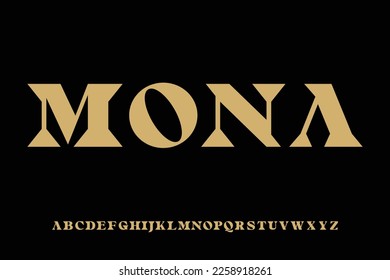 Luxury modern display font vector