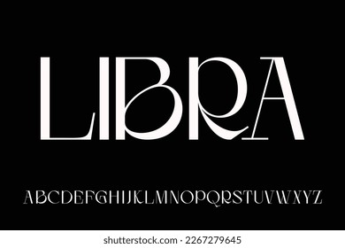 Luxury modern display font vector