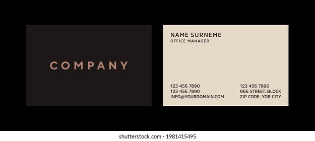 Luxury, Modern and Elegant Business Card Design template