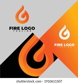 logotipo de vectores de fuego de lujo y moderno
