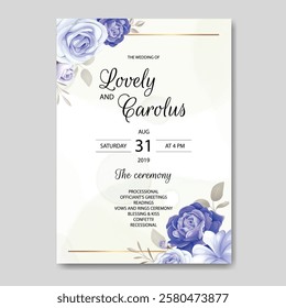 Luxury Modern Floral Wedding Invitation Card. Illustrator and designer. Wedding Invites, save the date, Birthday Invites, Video Invites, E-Cards.