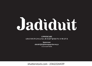 luxury modern font alphabet vector set, Typography modern serif fonts regular decorative vintage concept. vector illustration