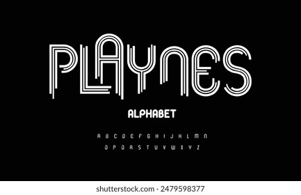 Luxury modern font alphabet vector set