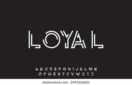 Luxury modern font alphabet vector set