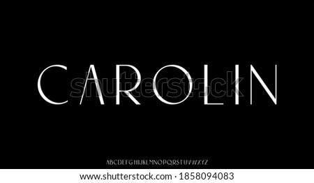luxury modern font alphabet vector set