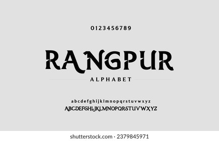 luxury modern font alphabetical vector set 