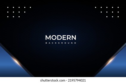 Luxury Modern Gold and blue blackground premium vector