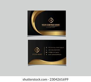 Luxury modern gold gradient dark  color. professional business card template design vector illustration. 
It is arranged for your convenience..