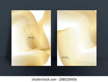 Luxury modern gold white abstract cover background