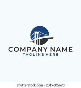 Vector puente con logotipo de lujo y moderno
