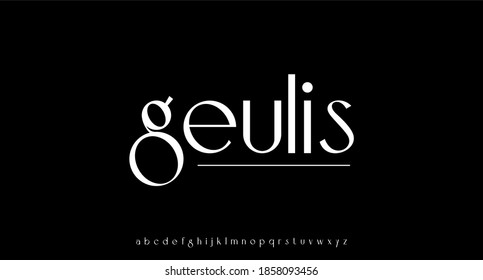 luxury modern lowercase font alphabet vector set