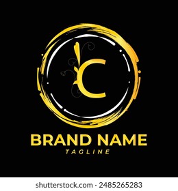 Luxury modern minimalist latter C logo