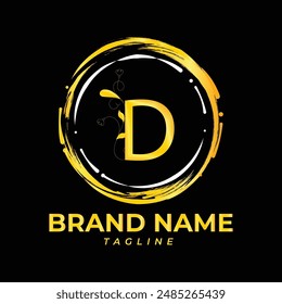 Luxury modern minimalist latter D logo