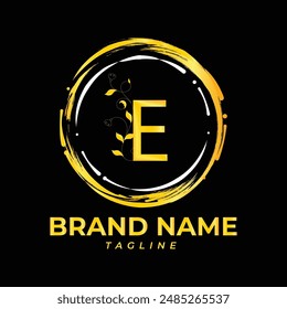 Luxury modern minimalist latter E logo