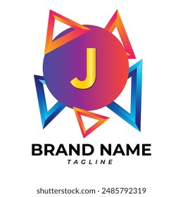 Luxury modern minimalist latter 
 j logo