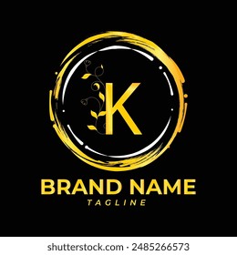 Luxury modern minimalist latter K logo