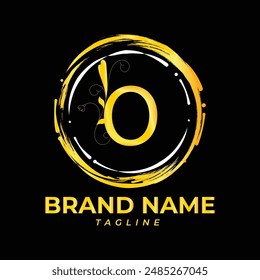 Luxury modern minimalist latter O logo