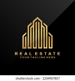 luxury modern real estate logo