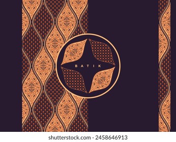 Diseño moderno inconsútil indonesio tradicional de lujo de los motivos del batik Plantilla