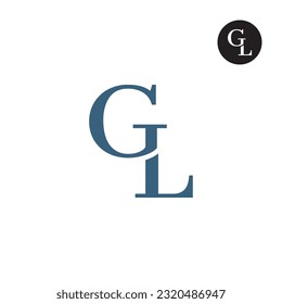 Luxury Modern Serif Letter GL Monogram Logo Design