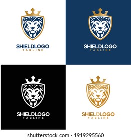 luxury and modern shield vector logo