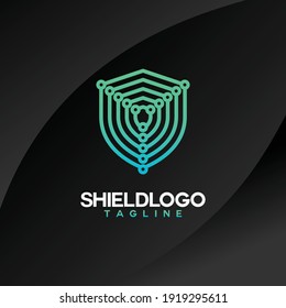 luxury and modern shield vector logo