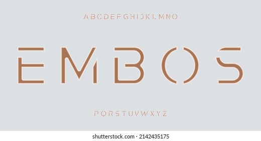 Tipo de letra vectorial esténcil moderno de lujo